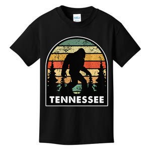 Printed On Back Tennessee With A Bigfoot Or A Sasquatch Kids T-Shirt