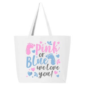 Pink Or Blue We Love You Gender Reveal Baby Shower Gift 25L Jumbo Tote