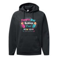 Poppin Out Babies For The New Year Labor & Delivery 2025 Performance Fleece Hoodie