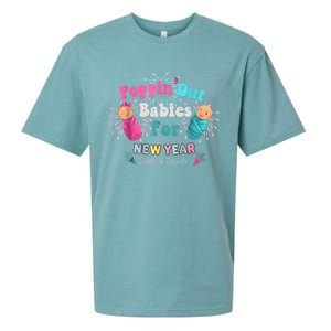 Poppin Out Babies For The New Year Labor & Delivery 2025 Sueded Cloud Jersey T-Shirt