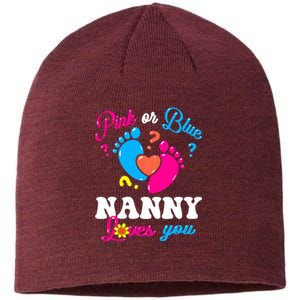 Pink Or Blue Nanny Loves You Baby Gender Reveal Sustainable Beanie