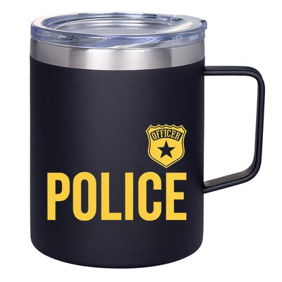 Police Officer Badge Police Uniform Officer Costume 12oz Stainless Steel Coffee Mug