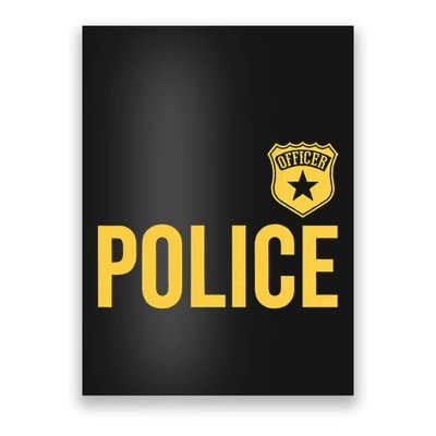 Police Officer Badge Police Uniform Officer Costume Poster