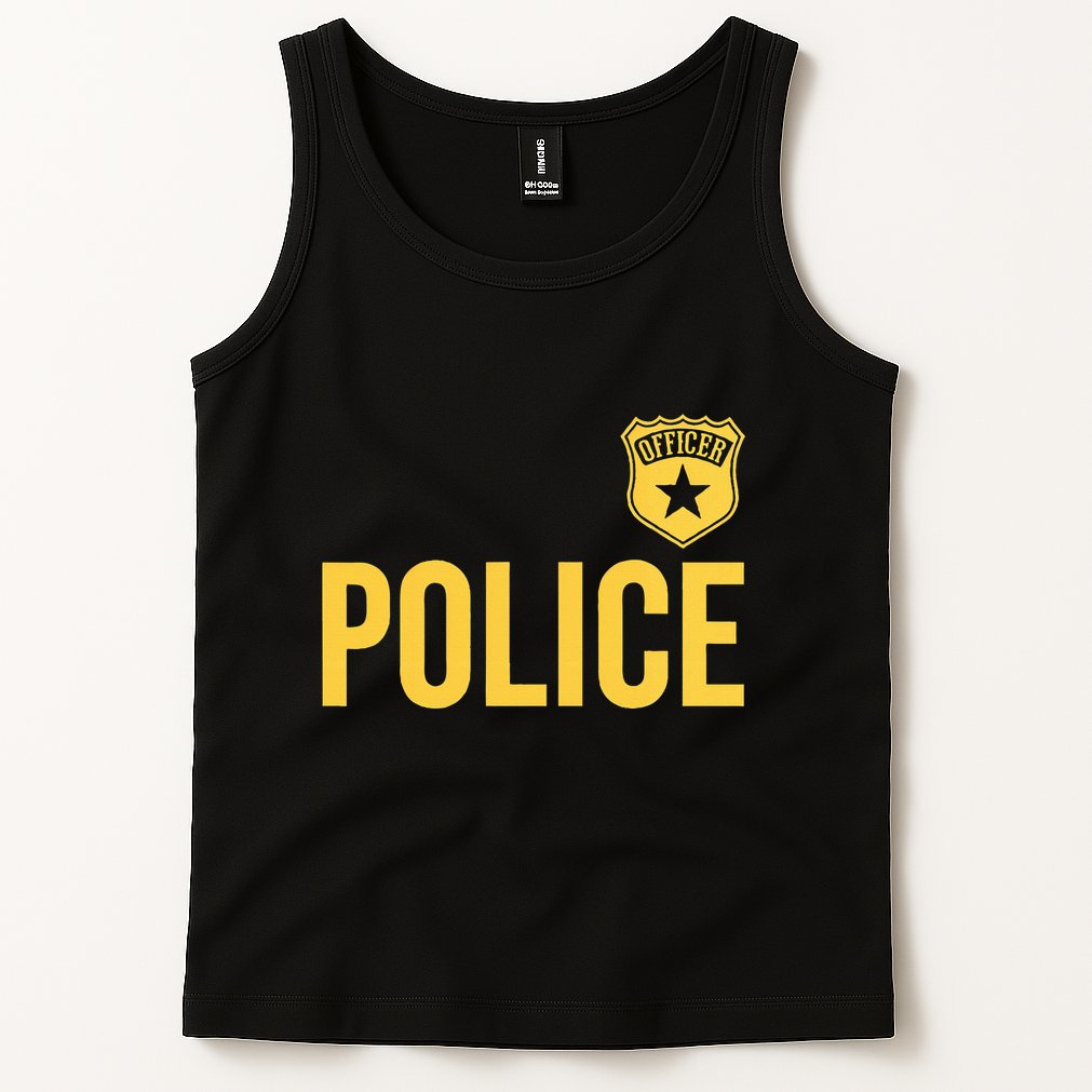 Police Officer Badge Police Uniform Officer Costume Tank Top