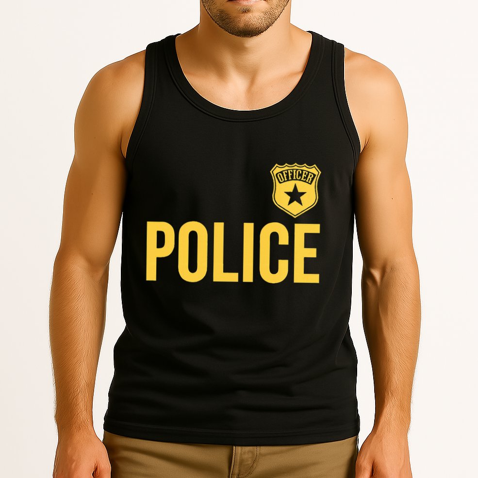 Police Officer Badge Police Uniform Officer Costume Tank Top
