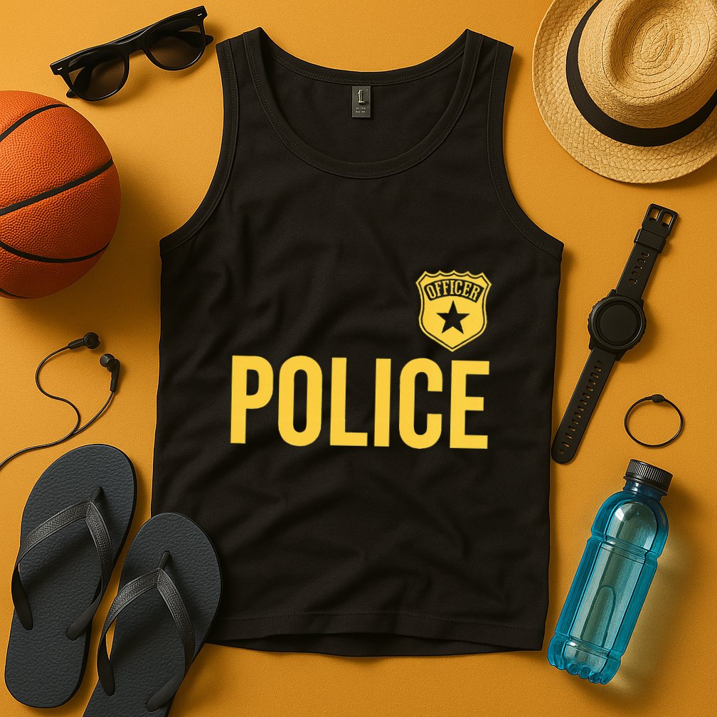 Police Officer Badge Police Uniform Officer Costume Tank Top