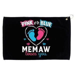 Pink Or Blue Memaw Loves You Gender Reveal Memaw Gift Grommeted Golf Towel