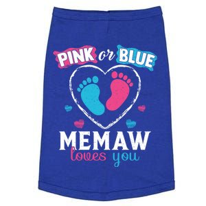 Pink Or Blue Memaw Loves You Gender Reveal Memaw Gift Doggie Tank