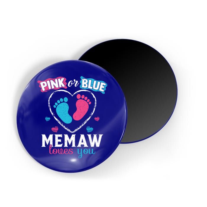 Pink Or Blue Memaw Loves You Gender Reveal Memaw Gift Magnet