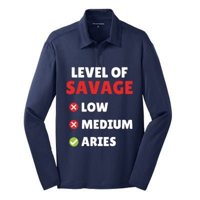 Proud Of Being Aries Zodiac Birthday Bday Celebrants Silk Touch Performance Long Sleeve Polo