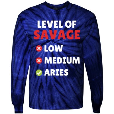 Proud Of Being Aries Zodiac Birthday Bday Celebrants Tie-Dye Long Sleeve Shirt