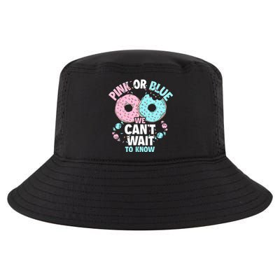 Pink Or Blue We Cant Wait To Know Donut Gender Reveal Cool Comfort Performance Bucket Hat