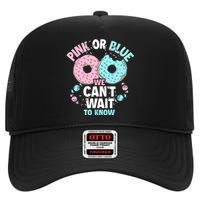 Pink Or Blue We Cant Wait To Know Donut Gender Reveal High Crown Mesh Back Trucker Hat