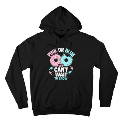 Pink Or Blue We Cant Wait To Know Donut Gender Reveal Hoodie