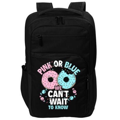 Pink Or Blue We Cant Wait To Know Donut Gender Reveal Impact Tech Backpack