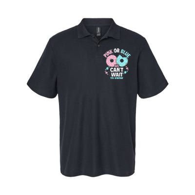 Pink Or Blue We Cant Wait To Know Donut Gender Reveal Softstyle Adult Sport Polo