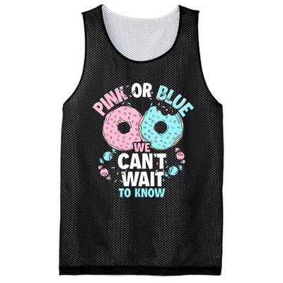 Pink Or Blue We Cant Wait To Know Donut Gender Reveal Mesh Reversible Basketball Jersey Tank