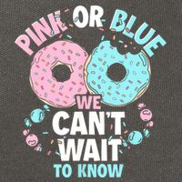 Pink Or Blue We Cant Wait To Know Donut Gender Reveal Cotton Canvas Backpack