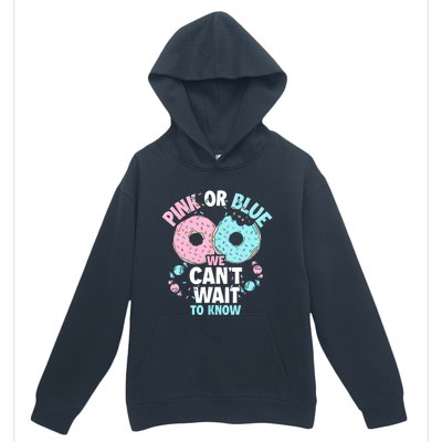 Pink Or Blue We Cant Wait To Know Donut Gender Reveal Urban Pullover Hoodie