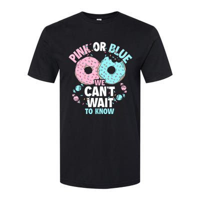 Pink Or Blue We Cant Wait To Know Donut Gender Reveal Softstyle CVC T-Shirt