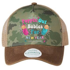 Poppin Out Babies For The New Year Labor & Delivery 2025 Legacy Tie Dye Trucker Hat