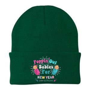 Poppin Out Babies For The New Year Labor & Delivery 2025 Knit Cap Winter Beanie