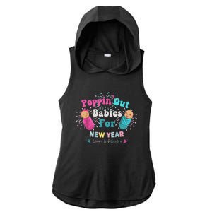 Poppin Out Babies For The New Year Labor & Delivery 2025 Ladies PosiCharge Tri-Blend Wicking Draft Hoodie Tank