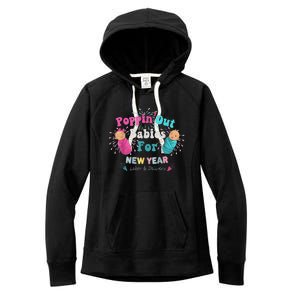 Poppin Out Babies For The New Year Labor & Delivery 2025 Women's Fleece Hoodie