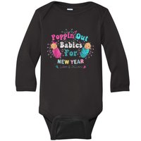 Poppin Out Babies For The New Year Labor & Delivery 2025 Baby Long Sleeve Bodysuit