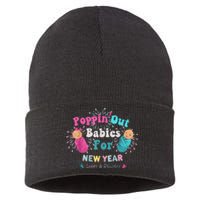 Poppin Out Babies For The New Year Labor & Delivery 2025 Sustainable Knit Beanie