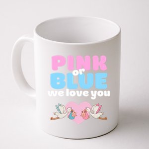 Pink Or Blue We Love You Gender Reveal Party Gift Coffee Mug