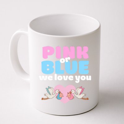 Pink Or Blue We Love You Gender Reveal Party Gift Coffee Mug