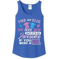 Pink Or Blue We Love You Gender Reveal Cute Gift Ladies Essential Tank