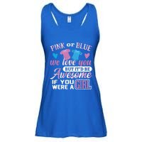 Pink Or Blue We Love You Gender Reveal Cute Gift Ladies Essential Flowy Tank