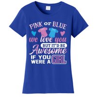 Pink Or Blue We Love You Gender Reveal Cute Gift Women's T-Shirt