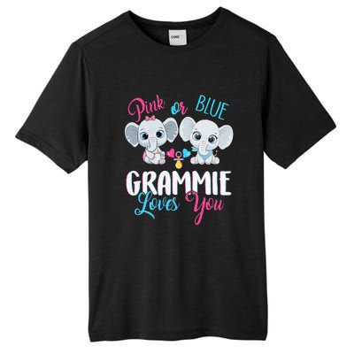 Pink Or Blue Grammie Loves You ElephantsBaby Gender Reveal Tall Fusion ChromaSoft Performance T-Shirt