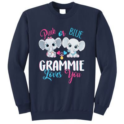 Pink Or Blue Grammie Loves You ElephantsBaby Gender Reveal Sweatshirt