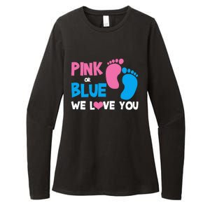 Pink Or Blue We Love You Gender Reveal Gift Womens CVC Long Sleeve Shirt