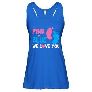 Pink Or Blue We Love You Gender Reveal Gift Ladies Essential Flowy Tank