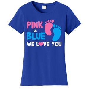 Pink Or Blue We Love You Gender Reveal Gift Women's T-Shirt