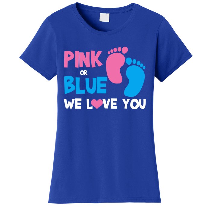 Pink Or Blue We Love You Gender Reveal Gift Women's T-Shirt