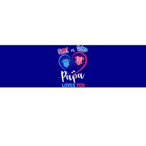 Pink Or Blue Papa Loves You Pregnancy Gender Reveal Dad Meaningful Gift Bumper Sticker