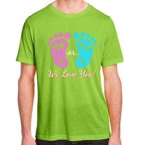 Pink Or Blue We Love You Gender Reveal Great Gift Adult ChromaSoft Performance T-Shirt