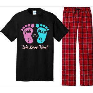 Pink Or Blue We Love You Gender Reveal Great Gift Pajama Set