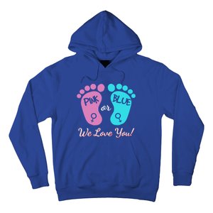 Pink Or Blue We Love You Gender Reveal Great Gift Hoodie