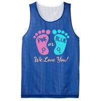 Pink Or Blue We Love You Gender Reveal Great Gift Mesh Reversible Basketball Jersey Tank