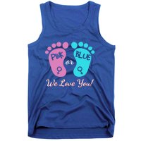 Pink Or Blue We Love You Gender Reveal Great Gift Tank Top