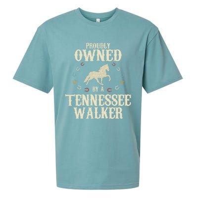 Proudly Owned By A Horse Father Mother Tennessee Walker Sueded Cloud Jersey T-Shirt