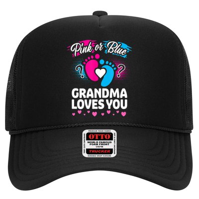 Pink Or Blue Grandma Loves You Gift Gender Reveal Cool Gift Trucker Hat
