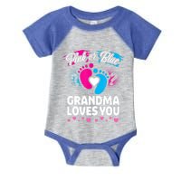 Pink Or Blue Grandma Loves You Gift Gender Reveal Cool Gift Infant Baby Jersey Bodysuit